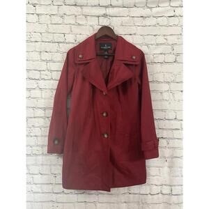 London‎ Fog Ladies Red/marroon Trench Coat Small